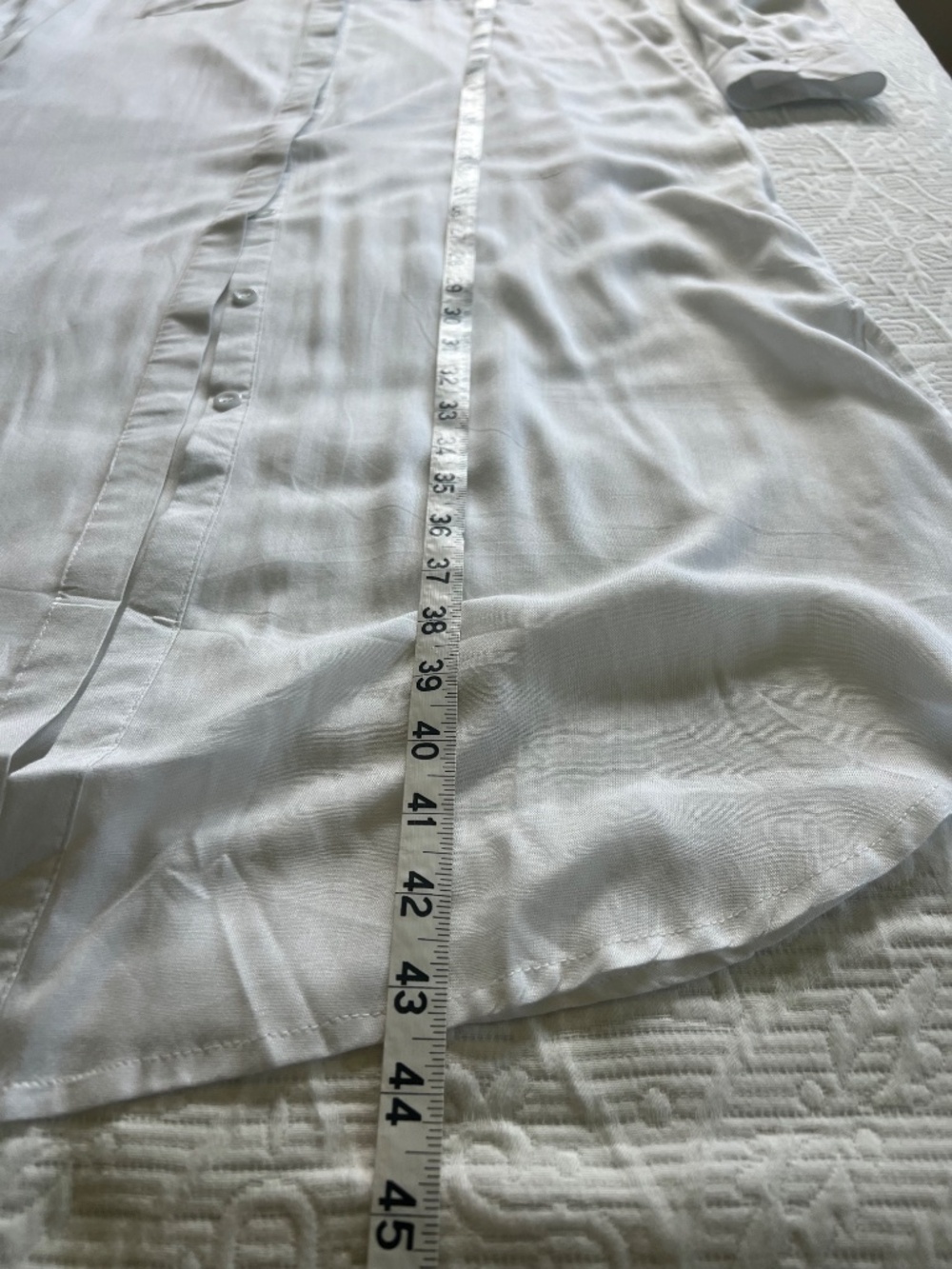 Chelsea & Violet White Long Shirt Style Coverup/Dress - Picture 14 of 15